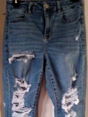 American Eagle 'Ne(x)t Level Stretch' Medium Distressed Skinny Jeans - 4 Short